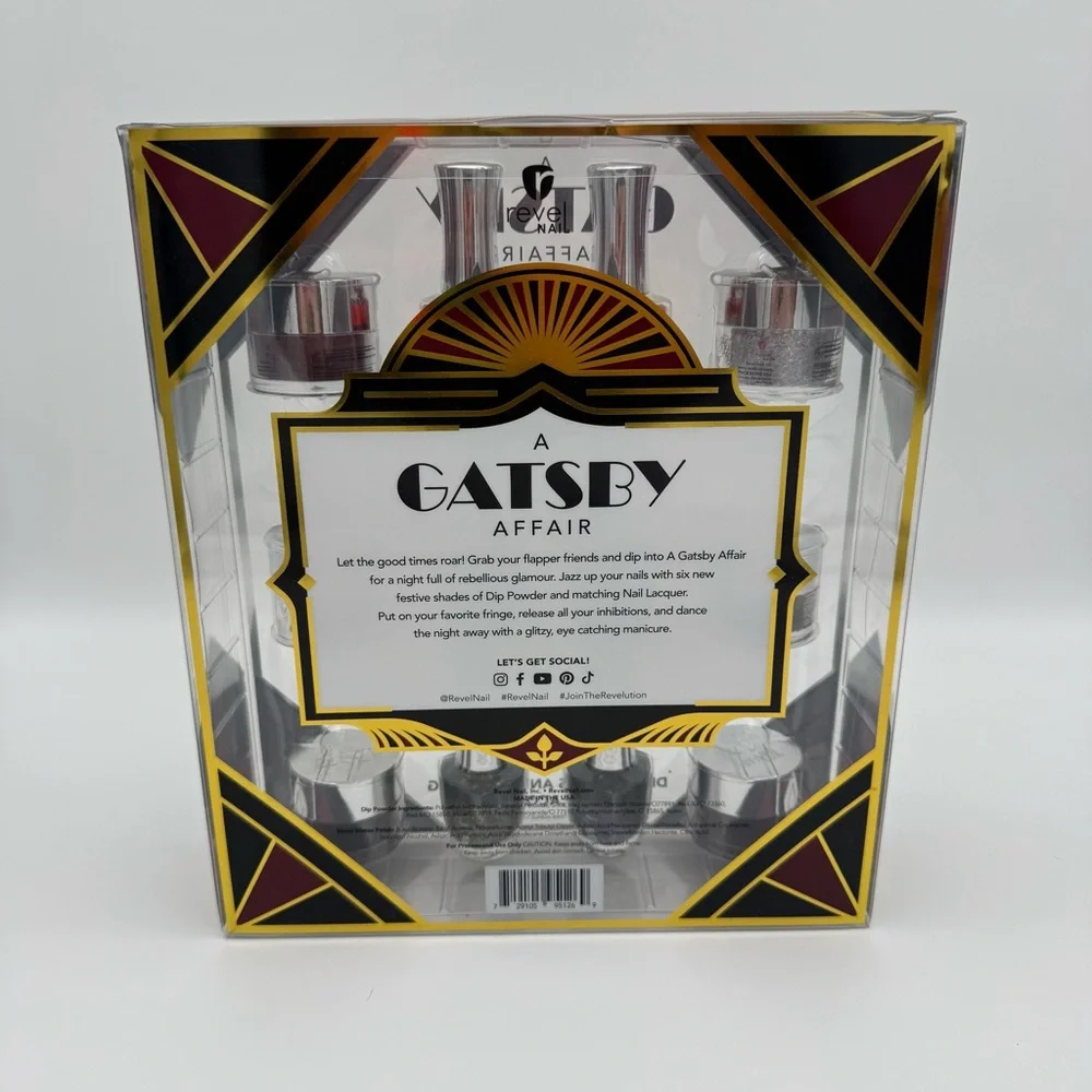 Revel Nail A Gatsby Affair Nail Dip Powder & Lacquer Collection NWT